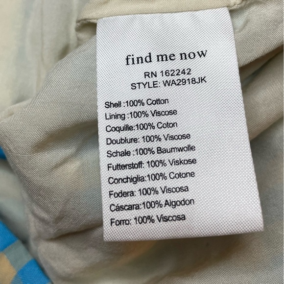 Anthropologie Find Me Now Blue Gingham Women Lightweight Crop Jacket Checkered - Picture 7 of 8